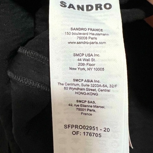 NWT SANDRO Falbala Noir Embellished Midi Party Dress - Picture 11 of 12